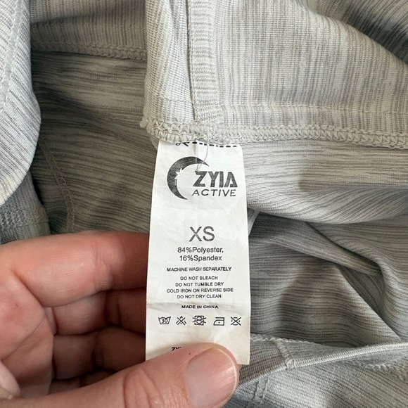 Zyia Active Light Gray‎ Heathered Twist Front Coverup Long Sleeve Women's XS - Picture 3 of 8